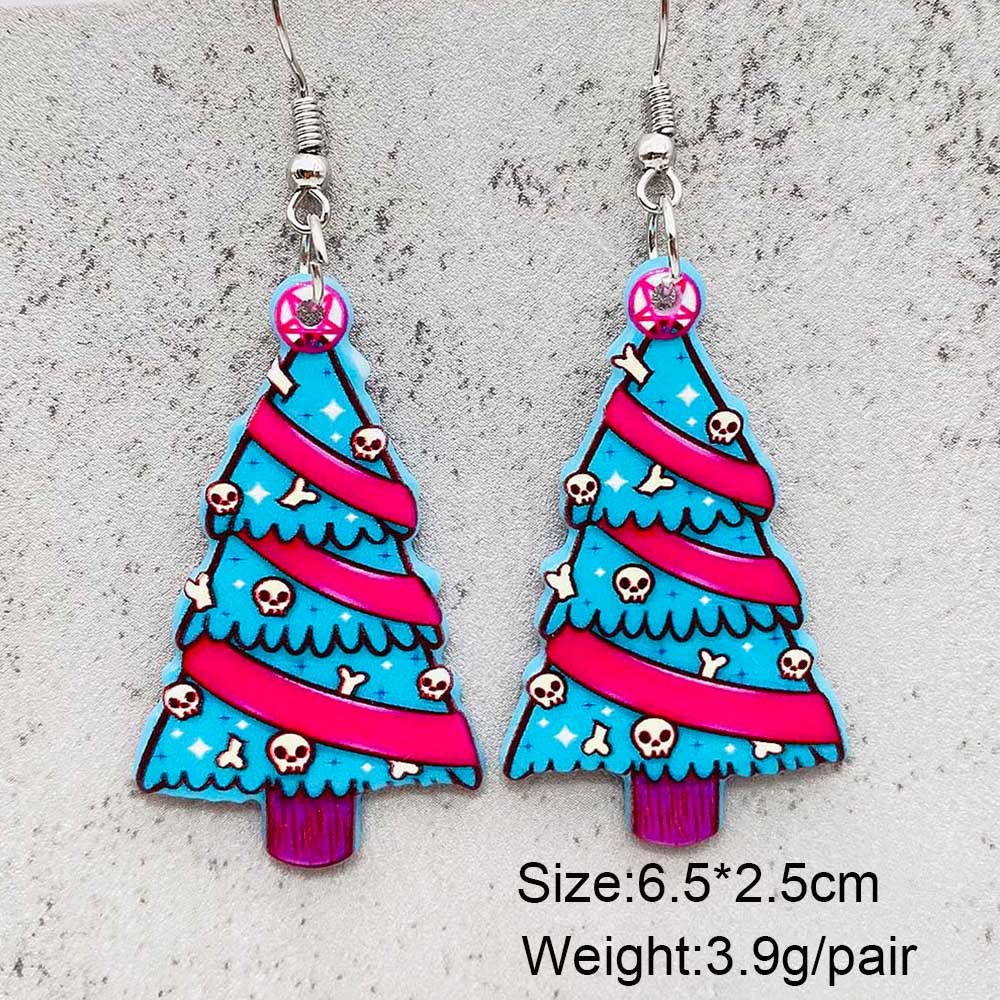 Christmas Festival 1 Pair Christmas Cute U Shape Geometric Cartoon Character Enamel Arylic Ear Hook