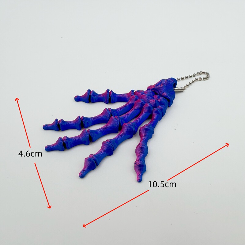 国境を越えたホットセール 3D プリントスカルパームキーホルダー減圧おもちゃハロウィン装飾トリック小道具装飾品|undefined