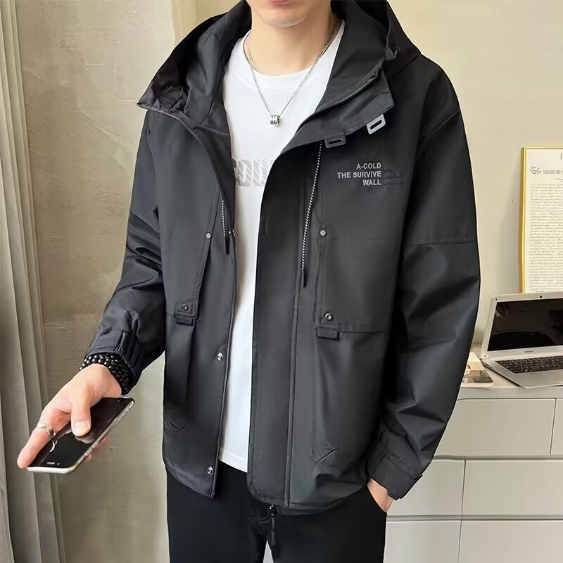 봄과 가을 루피 핸섬 재킷 남자 하이 스트리트 패셔너블 브랜드 홍콩 스타일 일본 스타일 하라주쿠 스타일 한국 스타일 패셔너블 루즈 재킷
