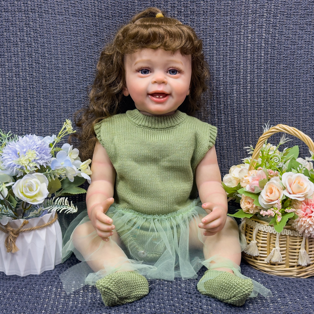 Muñecas 55 muñecas transfronterizas CM realistas suaves nuevos fabricantes extranjeros muñecas de simulación de bebé directo