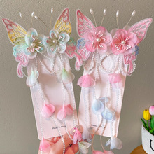 儿童古风蝴蝶流苏发夹女孩古装汉服发饰中国风头饰女童花朵发卡子