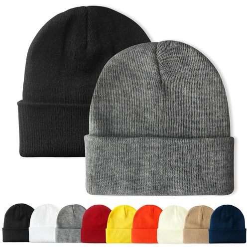 Neutral Skull Cap Knitted Baseball Cap Casual Brimless Hat Men's Winter Hat Woolen Knitted Hat Ribbed Hat