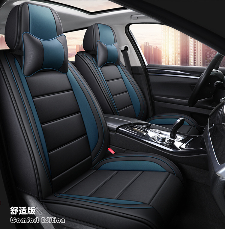 Car All-Inclusive Full Leather Baby Bear Cushion Leather Cushion Seat Cover All-Inclusive Suitable for All Seasons Car Cover Seat Cover Winter