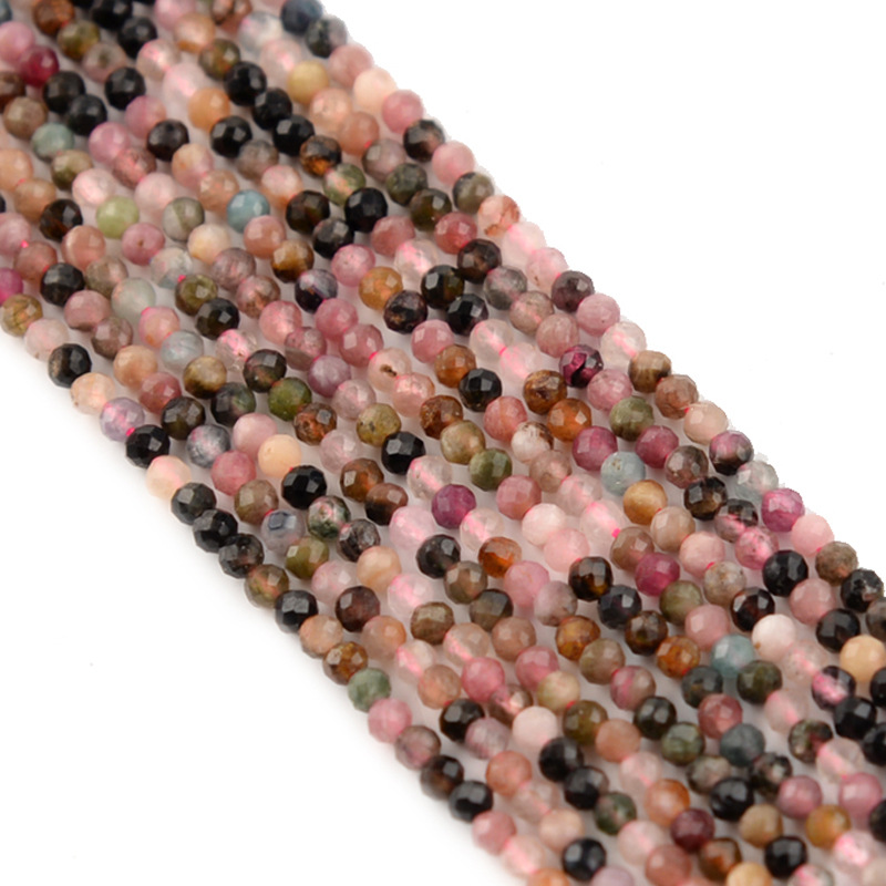 2mm Natural Stone Cut Faceted Loose Bead Faceted Small Angle Beaded display picture 2