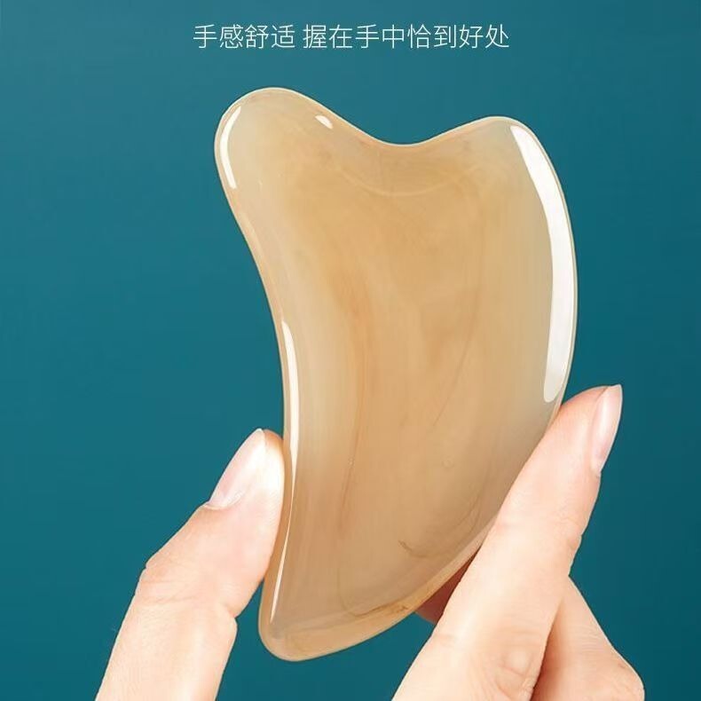 Douyin フェイシャルスクレーピングボード、経絡ブラシ、フェイシャル多機能模造牛角腱引き棒ボード、特別なマッサージ、美容とリフティング|undefined