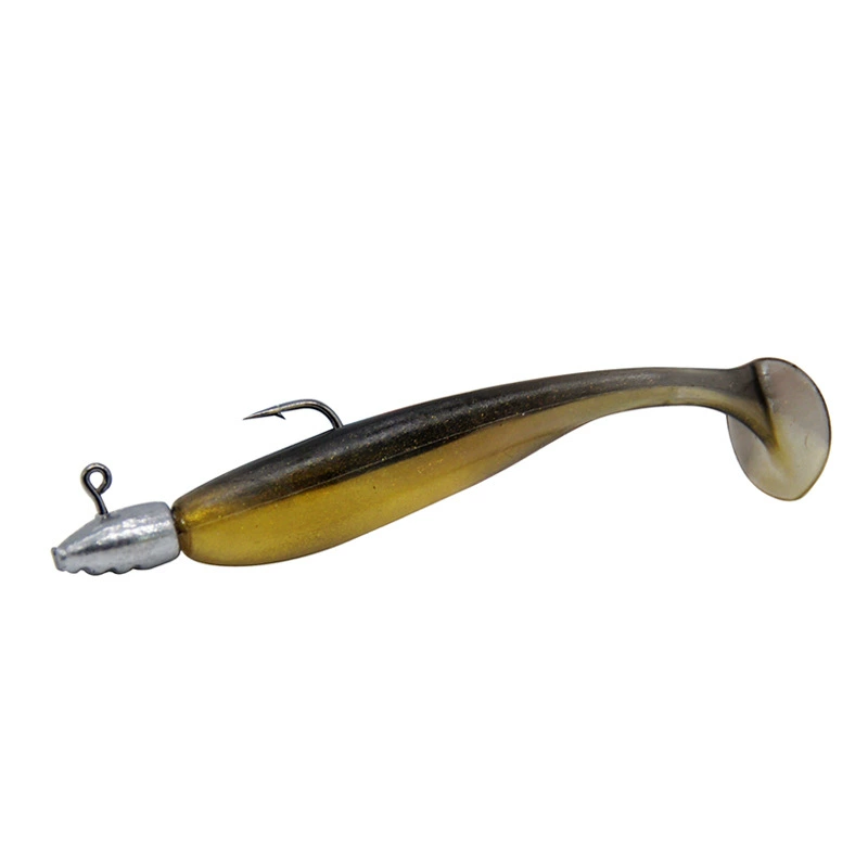 Root bait soft bait road sub -bait lead hook tail fish 5 loaded bionic bionic fake bait leader hook fishing gear