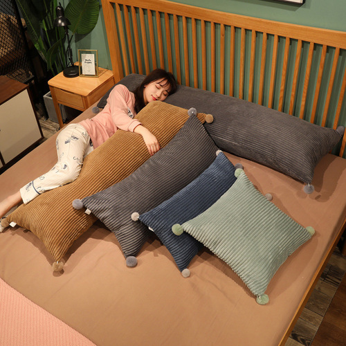 Long pillow, side sleeping leg pillow for women, rectangular shape for boys, removable and washable bed pillow, wholesale