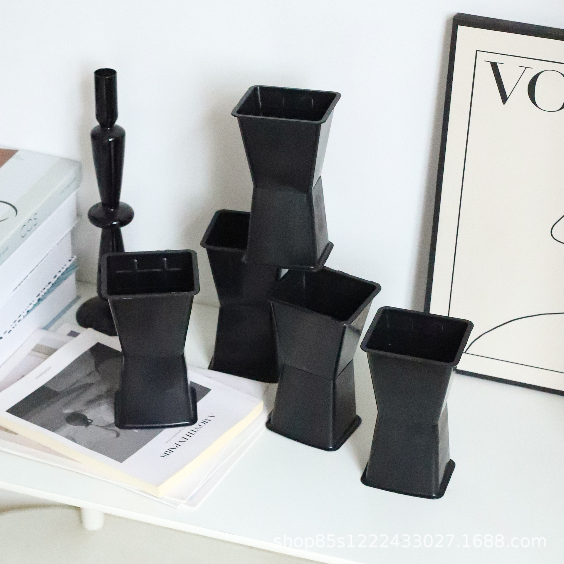 卓纤花材小号迷你方墩墩花束塑形器塑料花艺鲜花包装材料