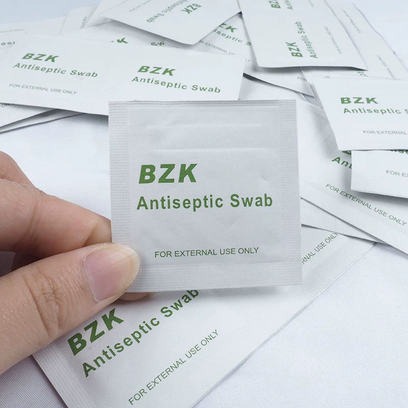 Оптовая продажа BZK бензалкония хлорид дезинфекция хлопковый лист одноразовые бытовые таблетки для дезинфекции ран аксессуары для аптечек