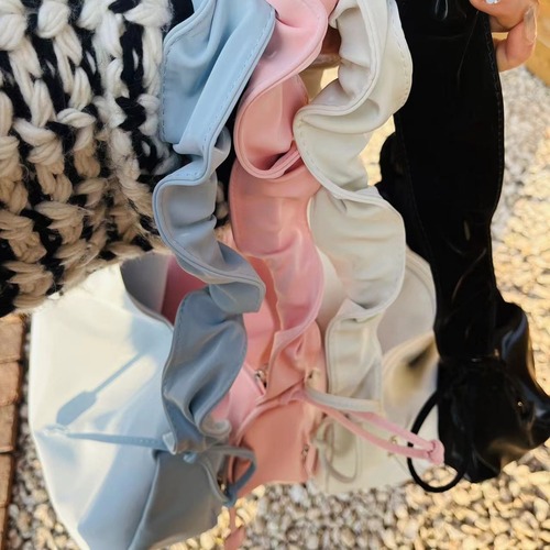 Korean style niche pleated cloud bag, versatile and simple commuter dumpling bag, new style girls' large capacity crossbody bag