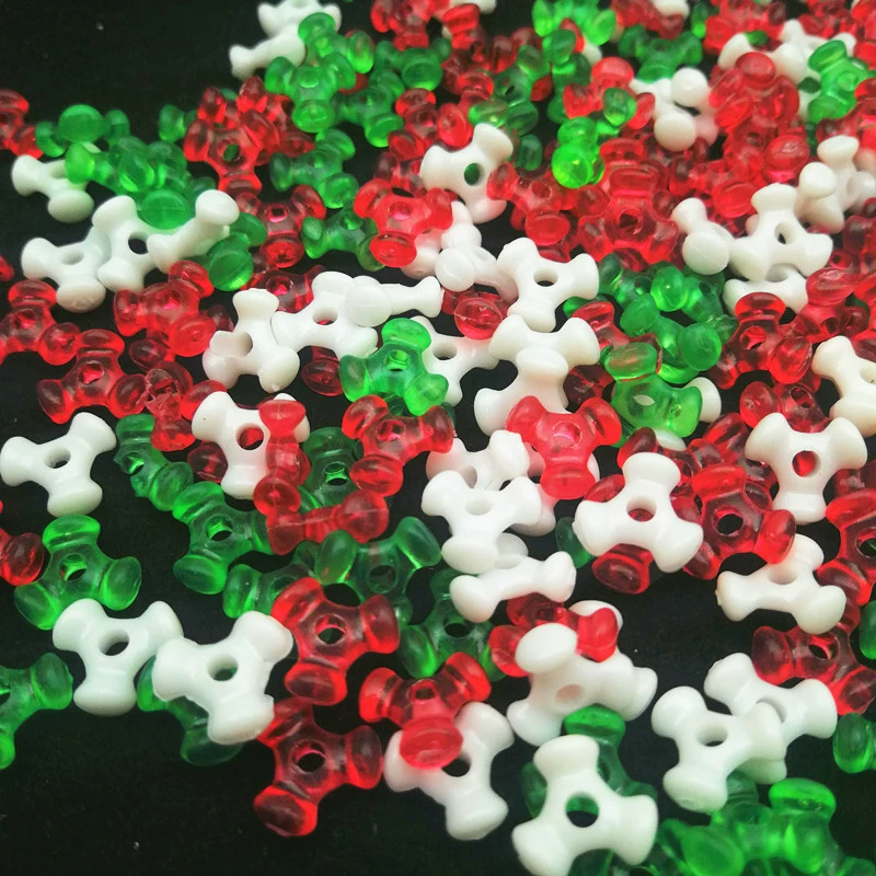 Треугольная вилка треугольные бусины Санта-Клаус костыль аксессуары три кости DIY ювелирные изделия ожерелье цепочка для мобильного телефона свободные бусины