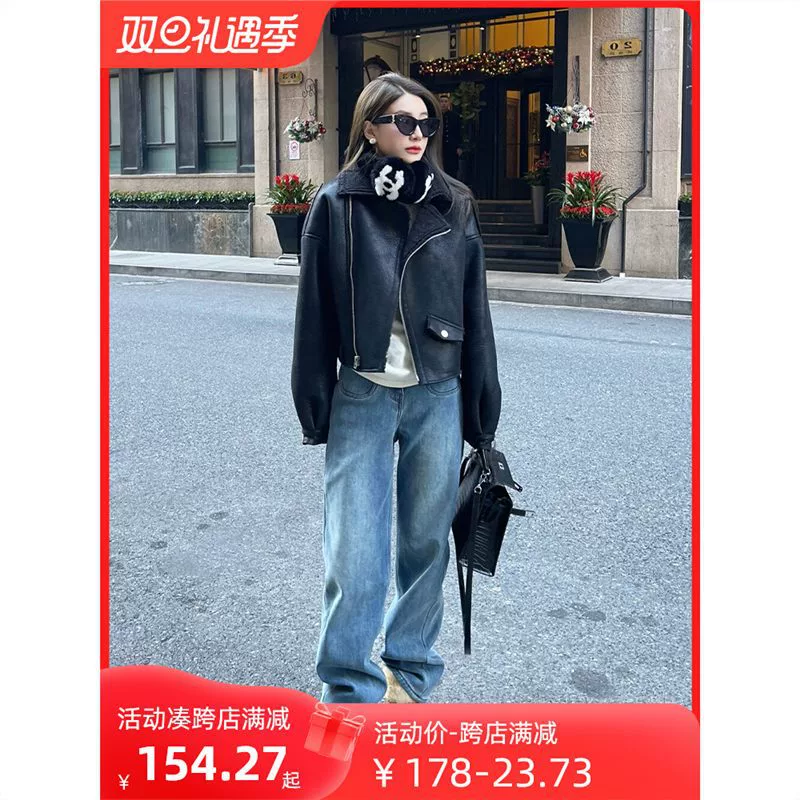 YT279761 осень и зима высокого чувства в этом году популярный красивый овечьей шерсти черный стиль Шанель овечьей шерсти пальто