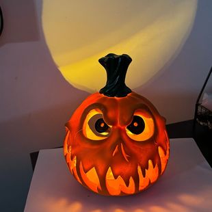 Cross-Border New Creative Halloween Decorative Ornaments Skull Pumpkin Head Night Light Party Scene Decoration