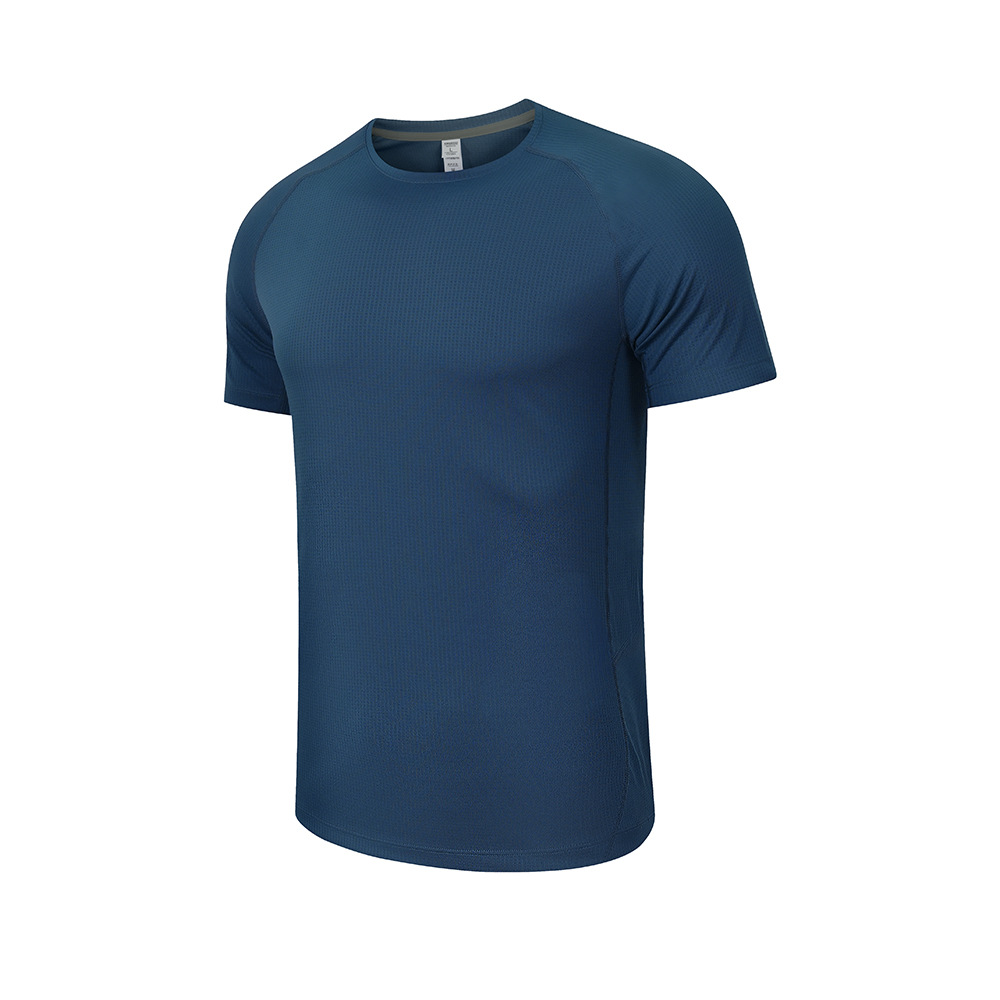 Camiseta deportiva de color sólido de manga corta de cuello redondo para hombres y mujeres, delgada maratón, entrenamiento de baloncesto, acondicionamiento físico, ropa seca rápida, verano