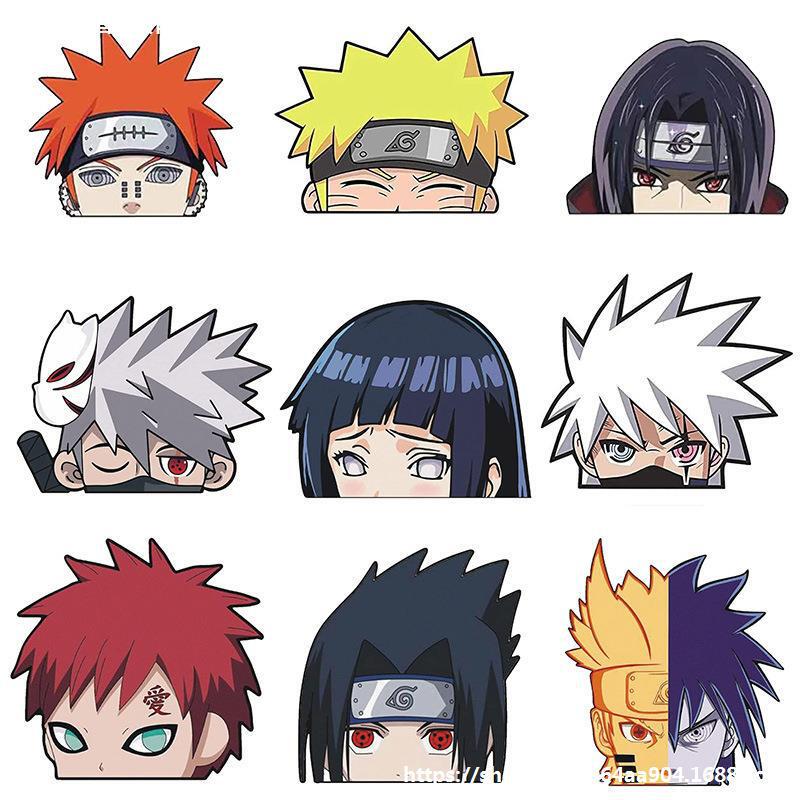 Foreign trade hot sale car stickers decorative car window glass Naruto cartoon stickers body bumper scratch cover