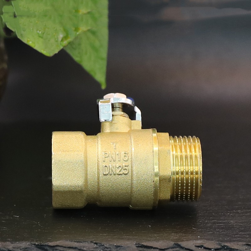 Brass inner and outer butterfly valve, straight handle red cap all-copper butterfly valve, water valve, water pipe, water heating ball valve, 4-way manual butterfly valve