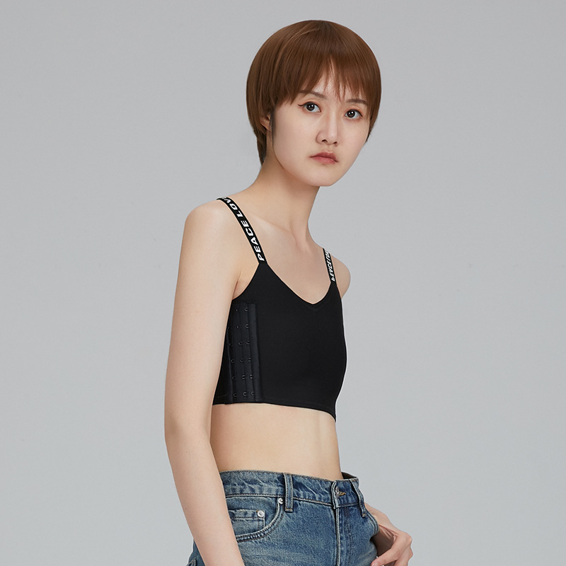 Corset sports underwear women's wrapped chest tube top corset les women's bandage chest band chest reduction big chest small shockproof