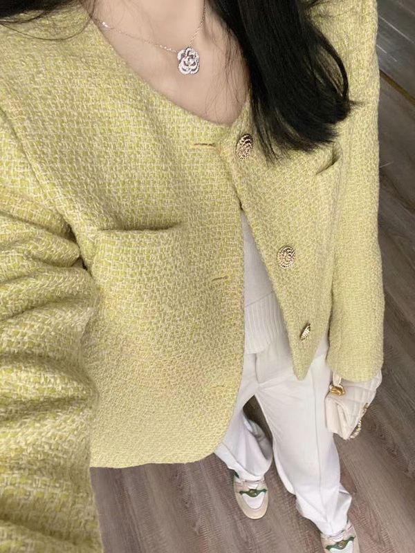 小香风外套女2025春秋装新款感洋气粗花呢小个子百搭短款上衣厂家|undefined