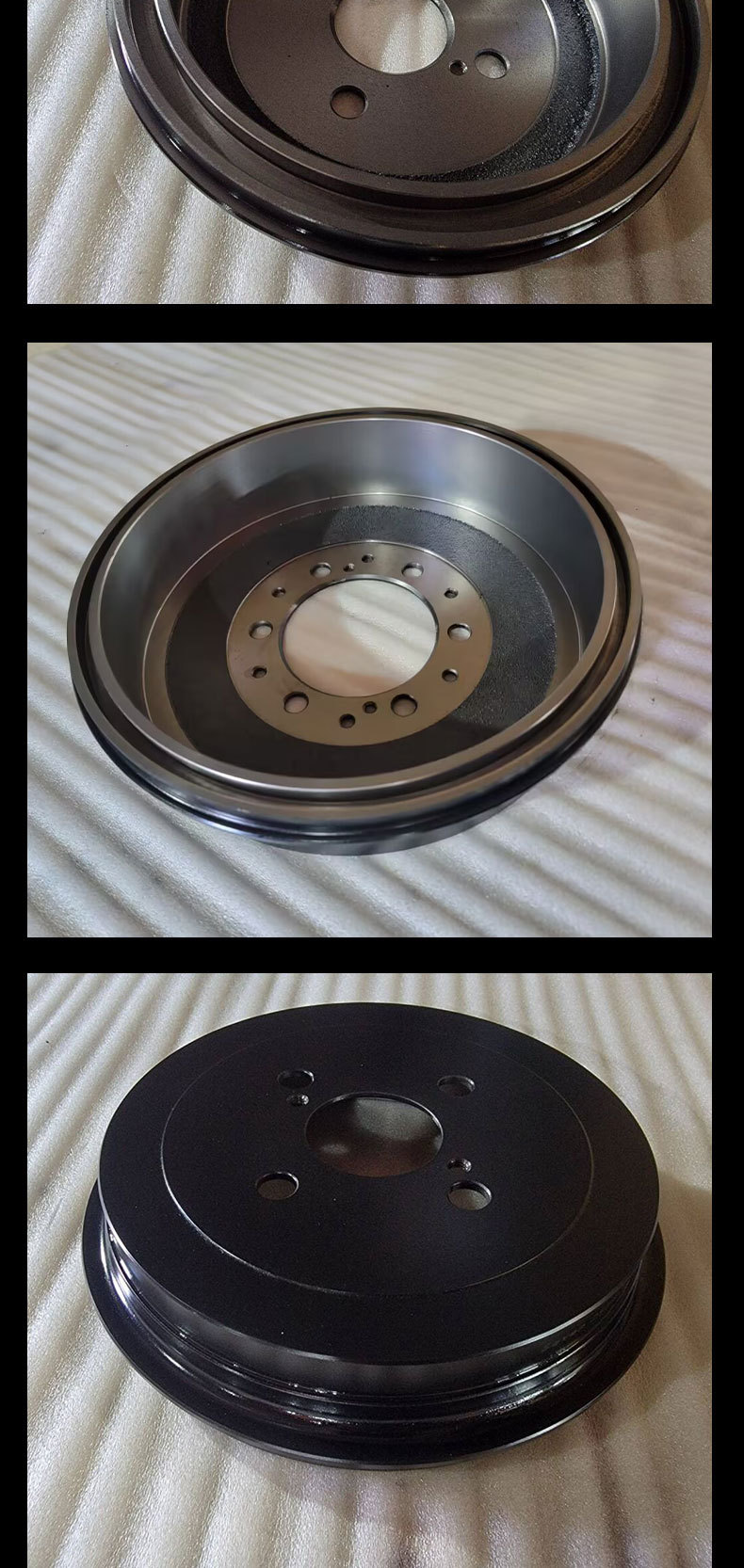 Brake Drum 42431-52070 Precision Cast Brake Drum with Matte Black Paint Surface Series Brake Drum