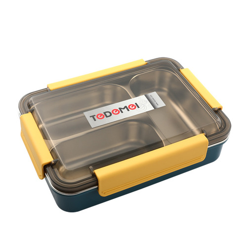 Insulated lunch box 304 stainless steel dinner plate for office workers Korean style portable lunch box insulated microwave oven office
