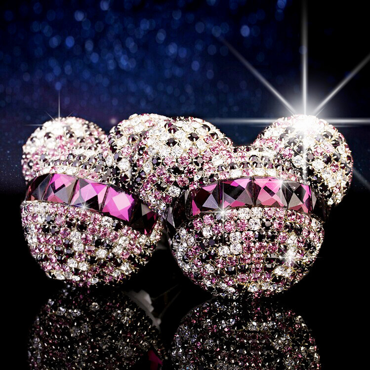 Pegatinas transfronterizas Diamante Salida de aire Mickey Clip de perfume Salida de aire de automóvil con incrustaciones de diamantes Aromaterapia Decoración de puerto de aire acondicionado de automóvil