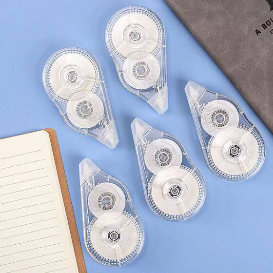 Large-capacity correction tape ins transparent mute press paint paste smooth continuous with student office special correction