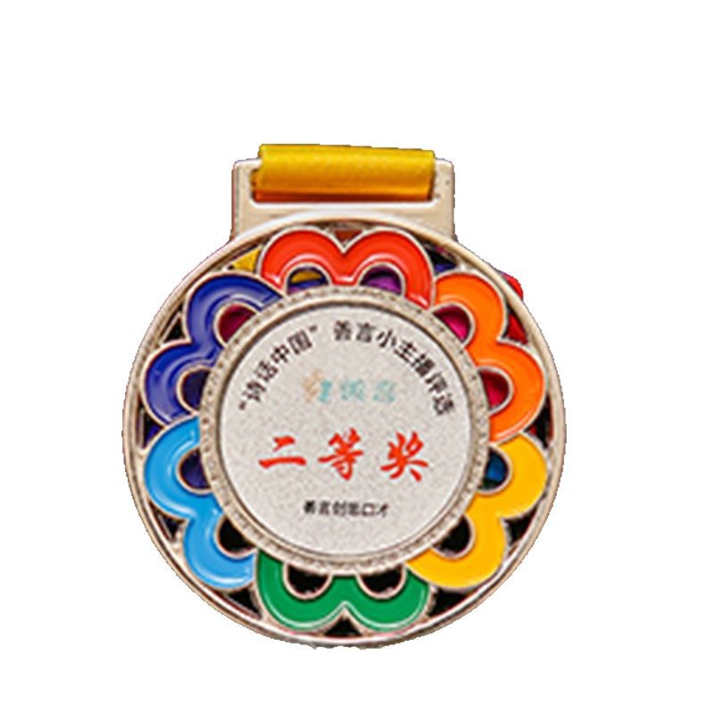 Mayorista oro lámina adhesiva medalla deportiva correr medalla metálica personalizada competencia medalla maratón jardín de infantes en stock