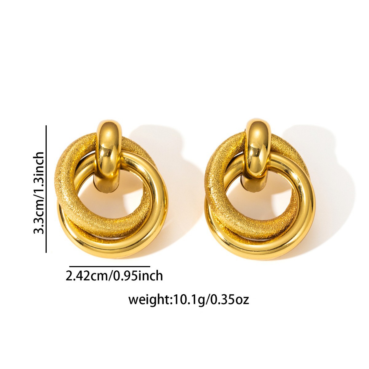Titanium Steel Stud Earrings Smooth Minimalist Jewellery_voghion.com