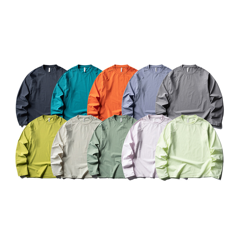 Black Fleet Customized Outdoor Commuting Quick-Dry Long-Sleeve T-Shirt Antibacterial Moisture-Wicking Color-Block Sports Top Black Fleet Customized Outdoor Commuting Quick-Dry Long-Sleeve T-Shirt Antibacterial Moisture-Wicking Color-Block Sports Top