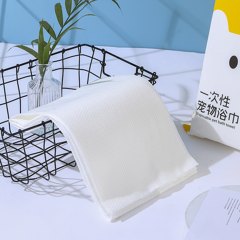 Toallas de baño desechables para mascotas, espesas y absorbentes de agua, toallas no tejidas, viajes, viajes, paquetes individuales, 10 piezas
