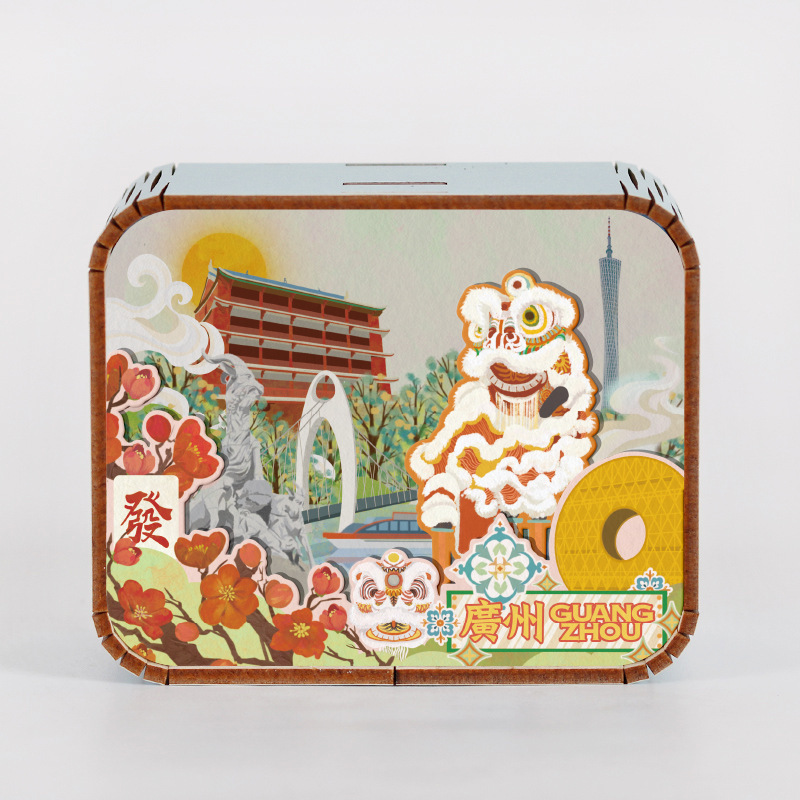 オリジナルアモイ重慶南京西安都市動態オルゴールオルゴールオルゴール観光記念品|undefined