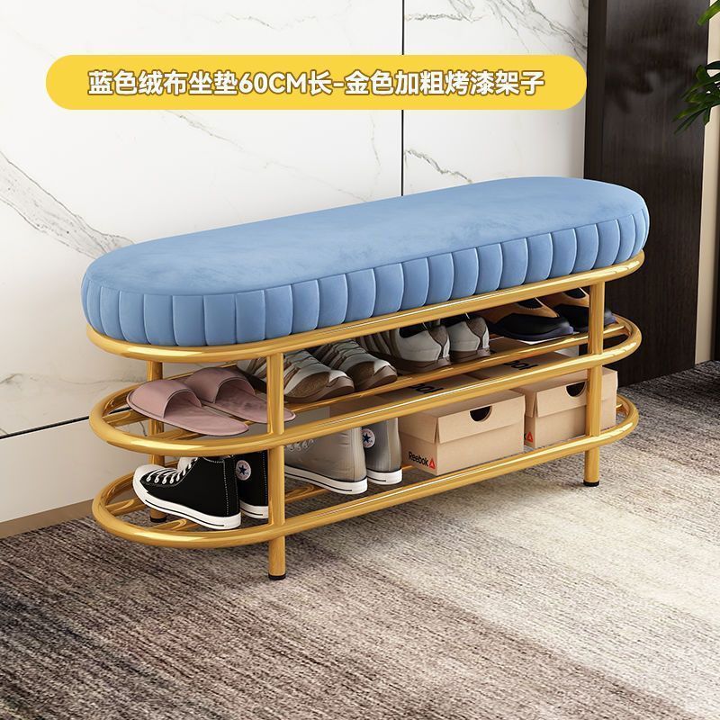 Cambio de zapatos en la puerta del taburete, bolso suave para el hogar, taburete para zapatos, gabinete de zapatos, taburete para sentarse en una puerta