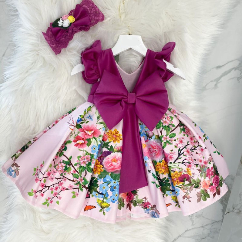 Cross-border girls dress skirt bowknot g...