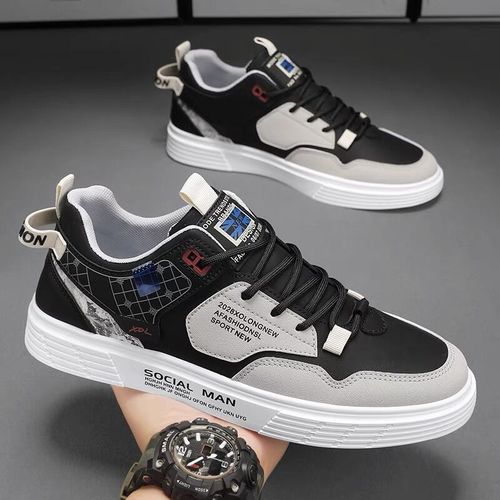 2024 spring new men's low-cut flat casual sneakers, versatile student versatile trendy shoes, trendy sports shoes for men