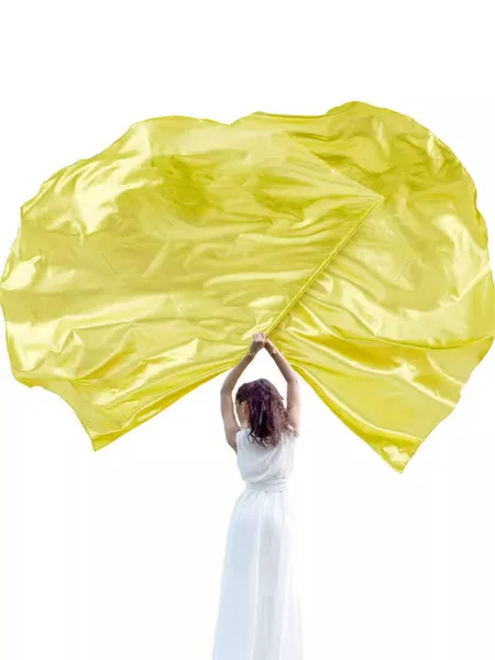 Belly dance props dance flag opening dance table performance accessories praise flag sports double flag half circle flag telescopic