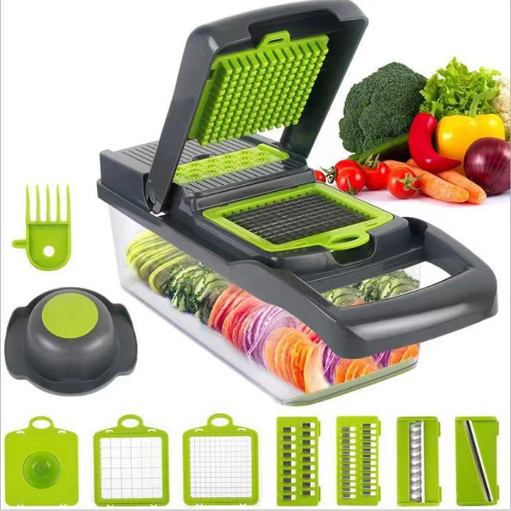 Multi-function Vegetable Cutter, Vegetable Cutter, Shredder, Potato Grater, Grater, Drain Basket