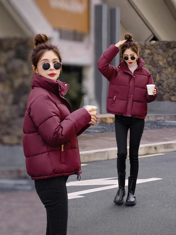 新しいゆったりとした大きいサイズの綿の服、女性の冬の綿のジャケット、女性のトレンディなイン冬のコート、女性の厚い綿の服、女性のショートスタイル|undefined