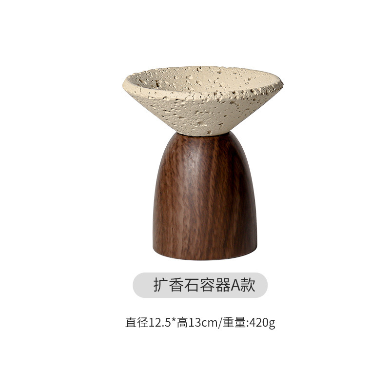北欧の高品質セメントアロマテラピーオーナメント、見栄えの良い屋内寝室、火を使わないクリスタルエッセンシャルオイルアロマテラピー容器|undefined