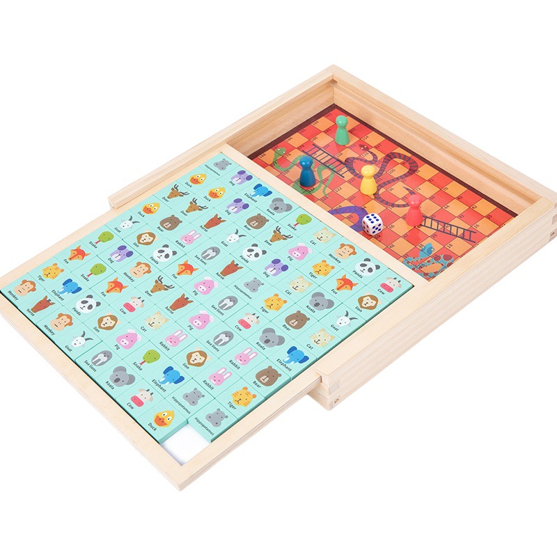 Checkers educativo para niños volando ajedrez de madera multifuncional gobang juego de aventura juguetes de ajedrez juego de mesa entre padres e hijos