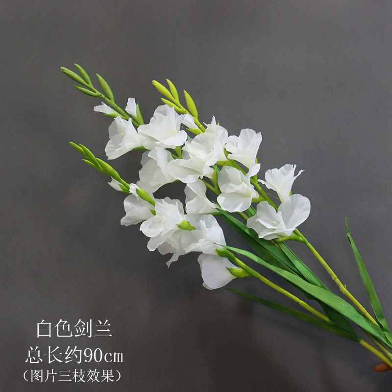 Material de flor de boda blanco brumoso artificial Misty Wedding Hall decoración camino plomo arreglo de flores techo flor artificial Flor de plástico