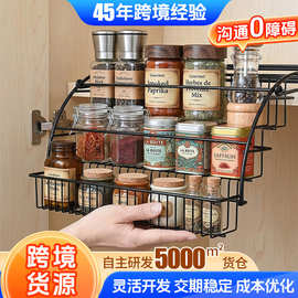 跨境厨房调料架铁艺多用途香料架橱柜收纳调料置物架