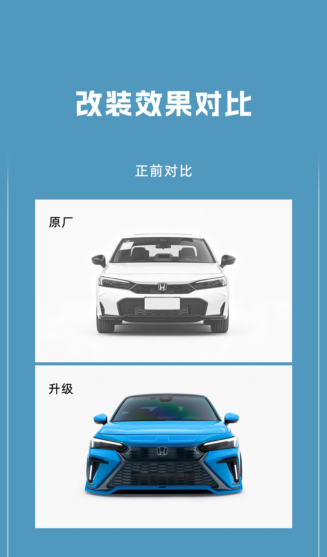 YOFER [Suitable for 11/11.5 generation Civic] Dark Night Max modification kit: front bumper, rear spoiler, side skirts
