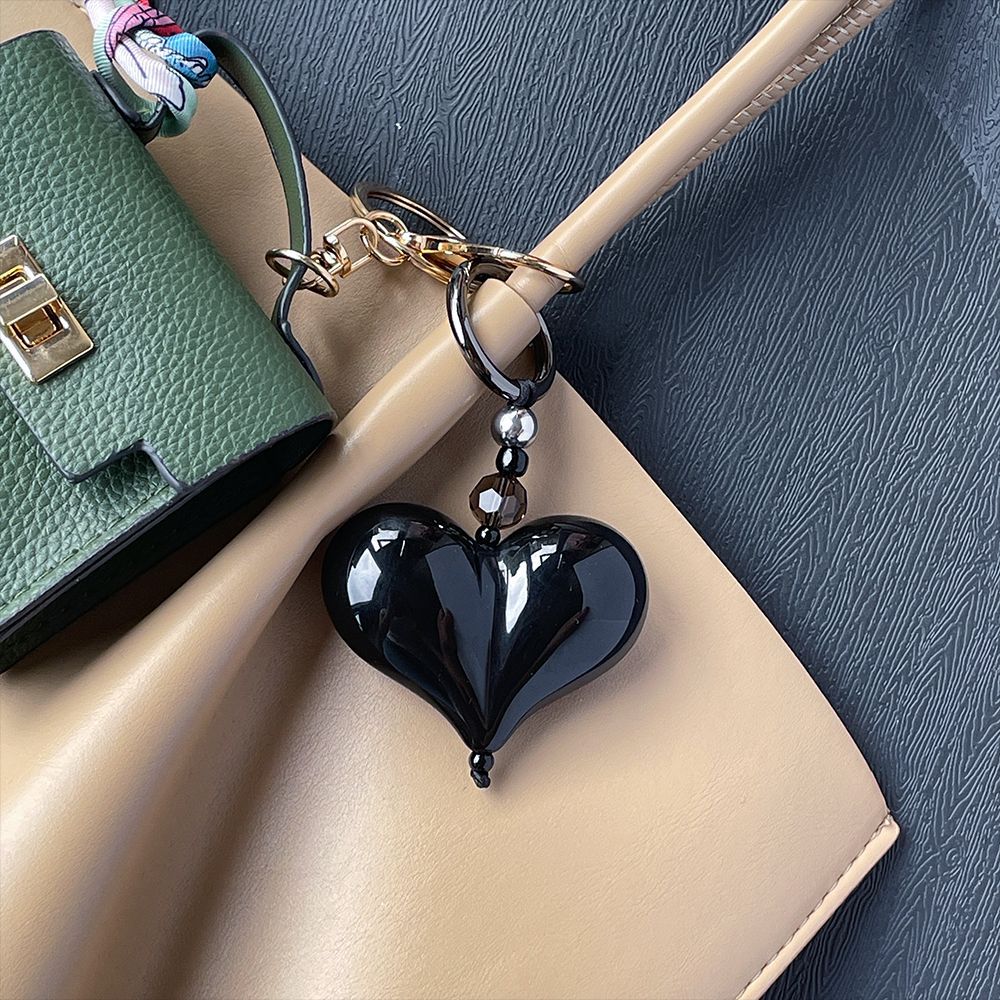 35g Weight Bag Pendant, Mobile Phone Pendant, Keychain Classification 1 Piece Quantity Alloy, Resin Material Heart Shape Pattern Cute Style 1 Piece Cute Heart Shape Alloy Resin Bag Pendant Mobile Phone Pendant Keychain 5