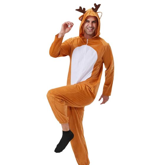 cosplay costume Christmas suit reindeer jumpsuit stage performance clothing European and American fantasy theme Christmas elk