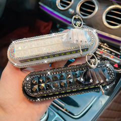 汽車臨時停車牌鑲鑽挪車電話號碼隱藏式移車牌女神款車內擺件可愛