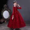 Children's autumn evening dress, skirt, elite small princess costume, piano performance costume, suit, suitable for teen