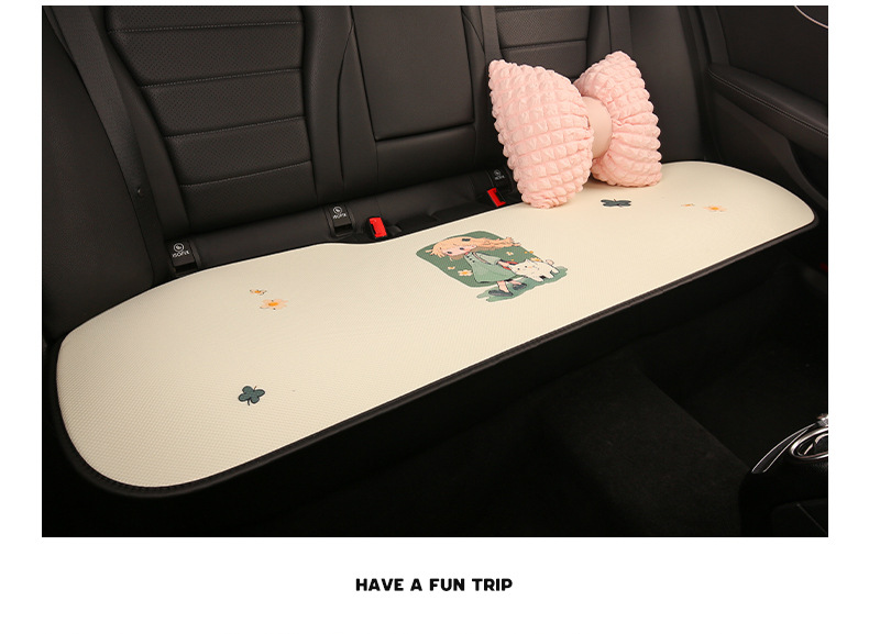 26 Styles of Cute Cartoon Car Seat Cushions for Girls, Suitable for All Seasons, Breathable Summer Cooling Pads, Personalized Goddess Style