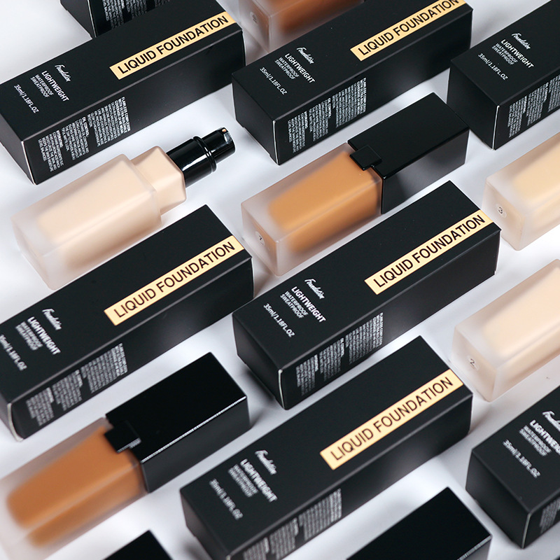 Cross-Border Liquid Foundation Without Logo Spot Export Makeup Custom Foundation Skin Nourishing Concealer Long-Lasting Liquid Foundation