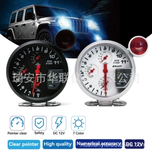Dördü Birində Avtomobil Modifikasiya Ölçer 5 Düym RPM Su Yağ Temperaturu Təzyiq Ümumi Ölçer