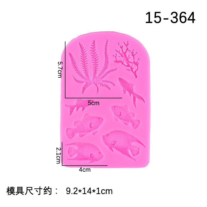 Hornear fondant molde de pastel de océano Concha molde de silicona cola de sirena piezas de decoración de pastel de chocolate